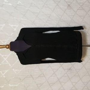 Fred David Black Sheer Top Blouse Size XL Y2K Whimsigoth